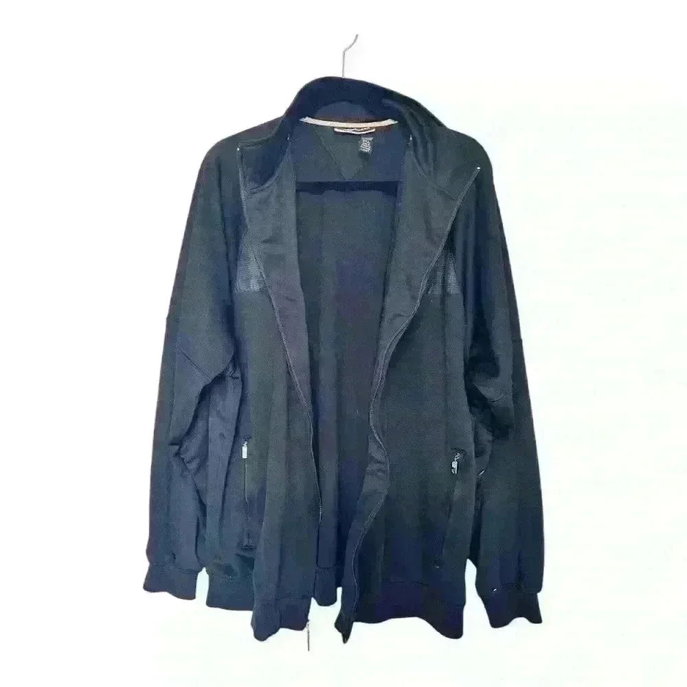 Rocawear Y2K Men’s Black Track Athletic Jacket with Gold Details, size 2XL